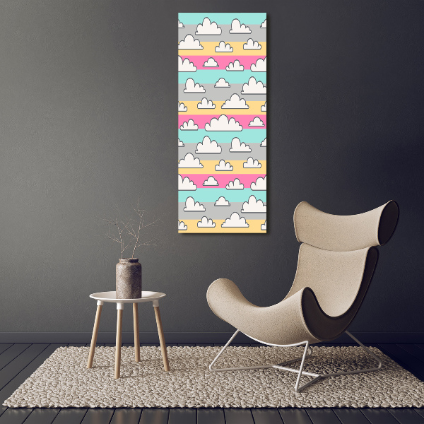 Canvas wall art Colorful clouds