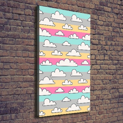 Canvas wall art Colorful clouds