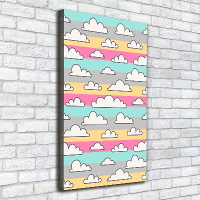 Canvas wall art Colorful clouds