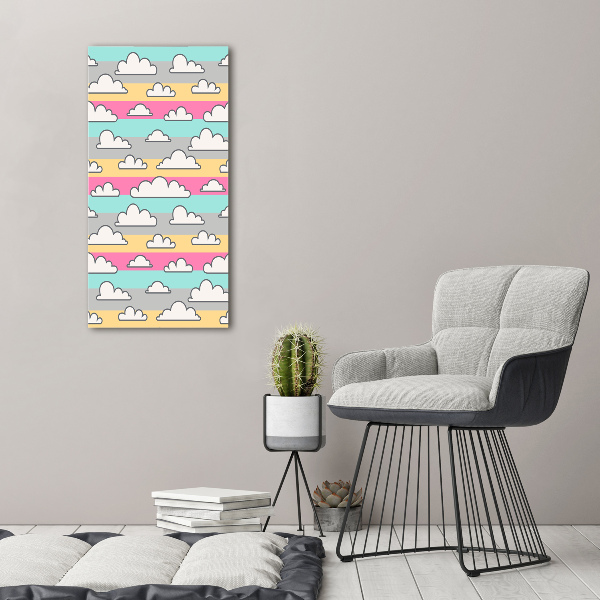 Canvas wall art Colorful clouds