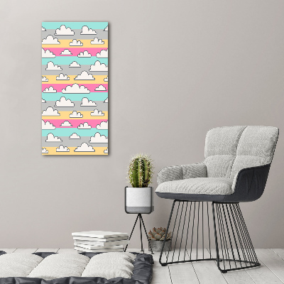 Canvas wall art Colorful clouds