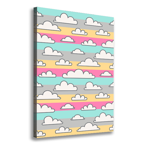 Canvas wall art Colorful clouds