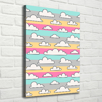 Canvas wall art Colorful clouds