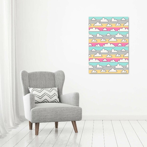 Canvas wall art Colorful clouds