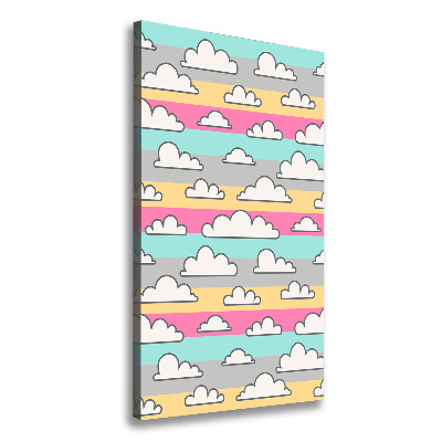 Canvas wall art Colorful clouds