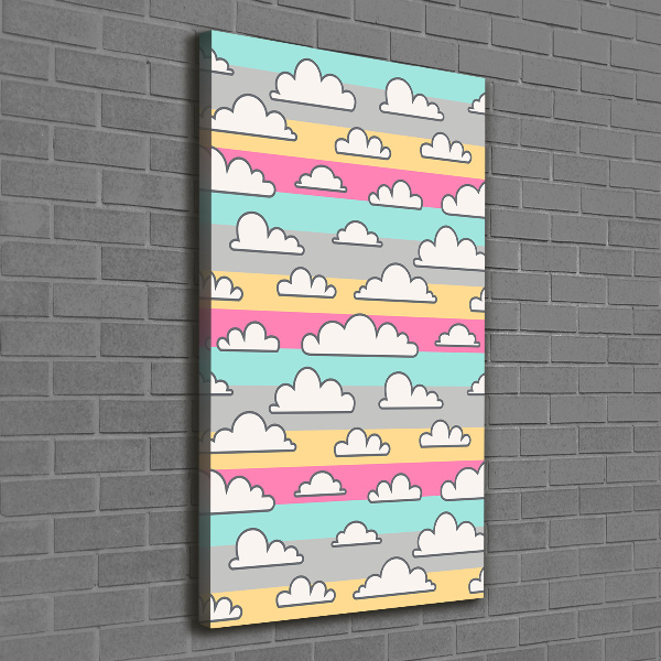 Canvas wall art Colorful clouds