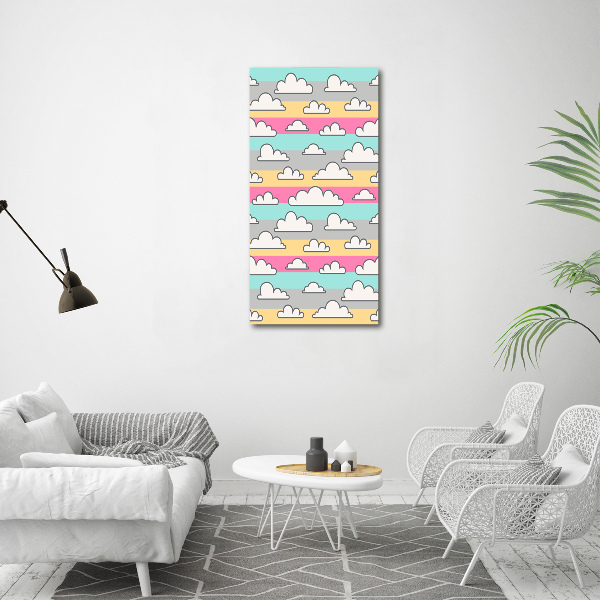 Canvas wall art Colorful clouds