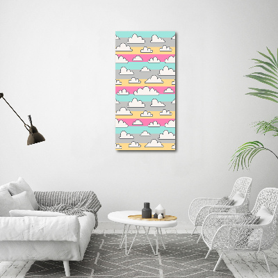 Canvas wall art Colorful clouds