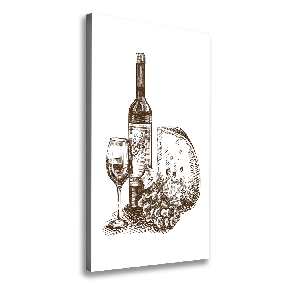 Canvas wall art Wine and snacks