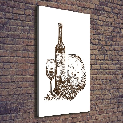 Canvas wall art Wine and snacks