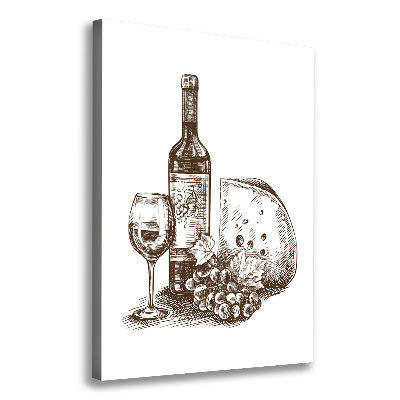 Canvas wall art Wine and snacks