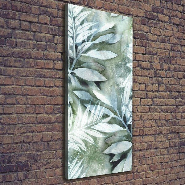 Picture canvas print Leaves