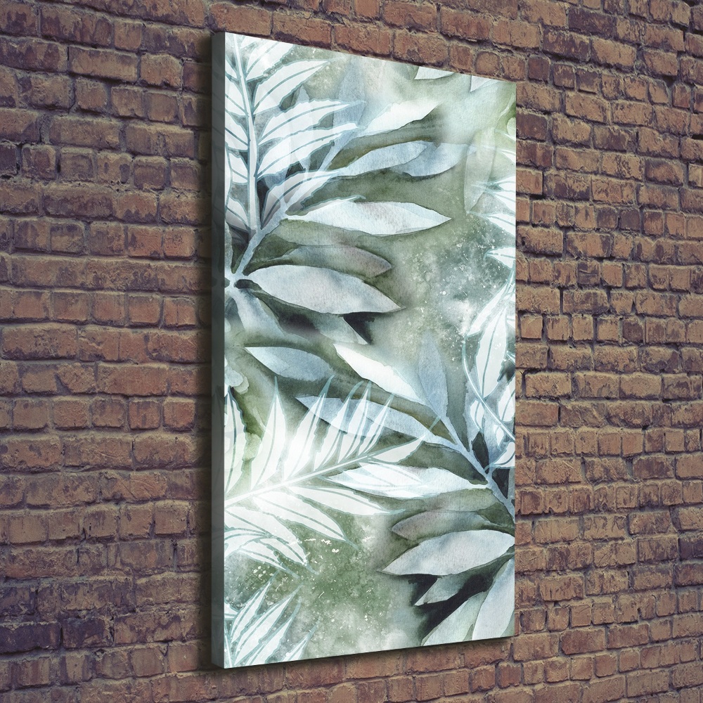 Picture canvas print Leaves