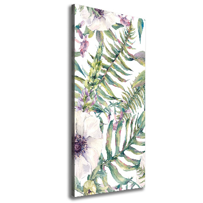 Picture canvas print Tropical leaves