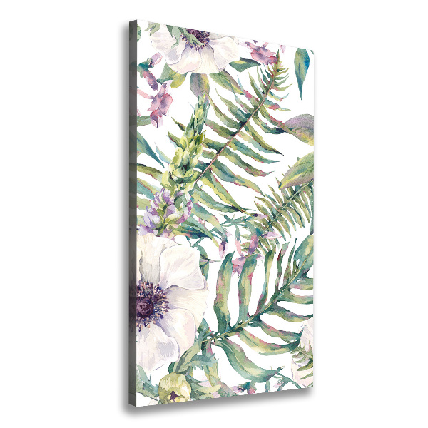 Picture canvas print Tropical leaves