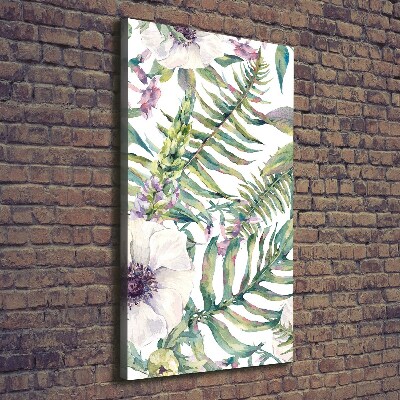 Picture canvas print Tropical leaves