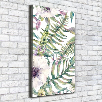 Picture canvas print Tropical leaves