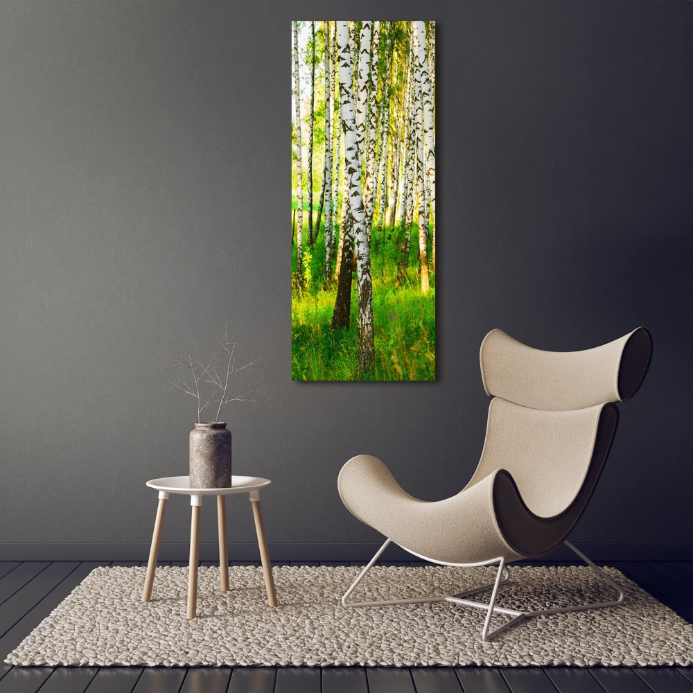 Large canvas wall art Birch forest