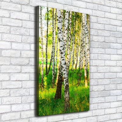 Large canvas wall art Birch forest