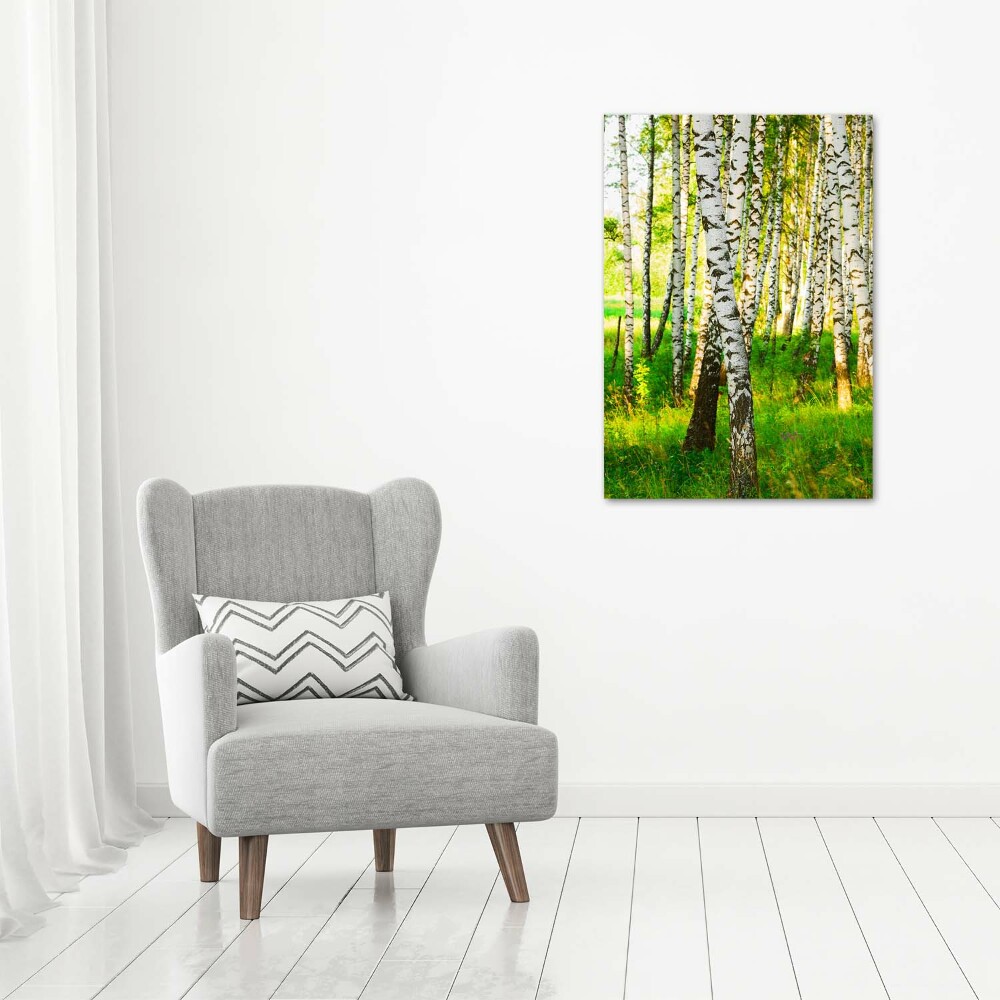 Large canvas wall art Birch forest