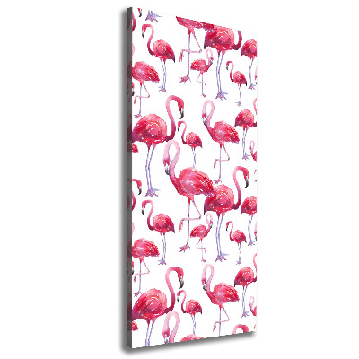 Picture canvas print Flamingos