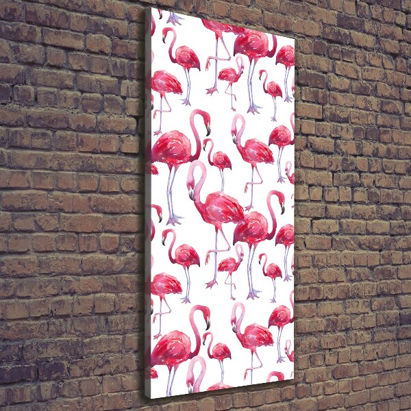 Picture canvas print Flamingos