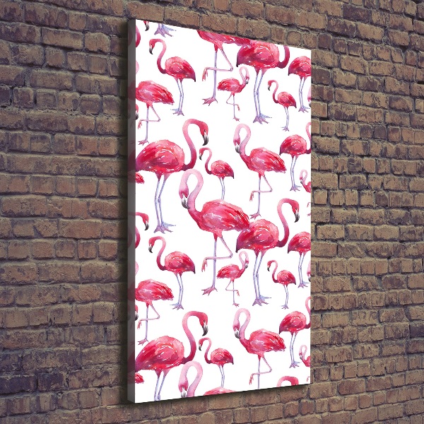 Picture canvas print Flamingos