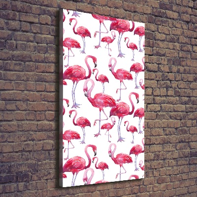 Picture canvas print Flamingos