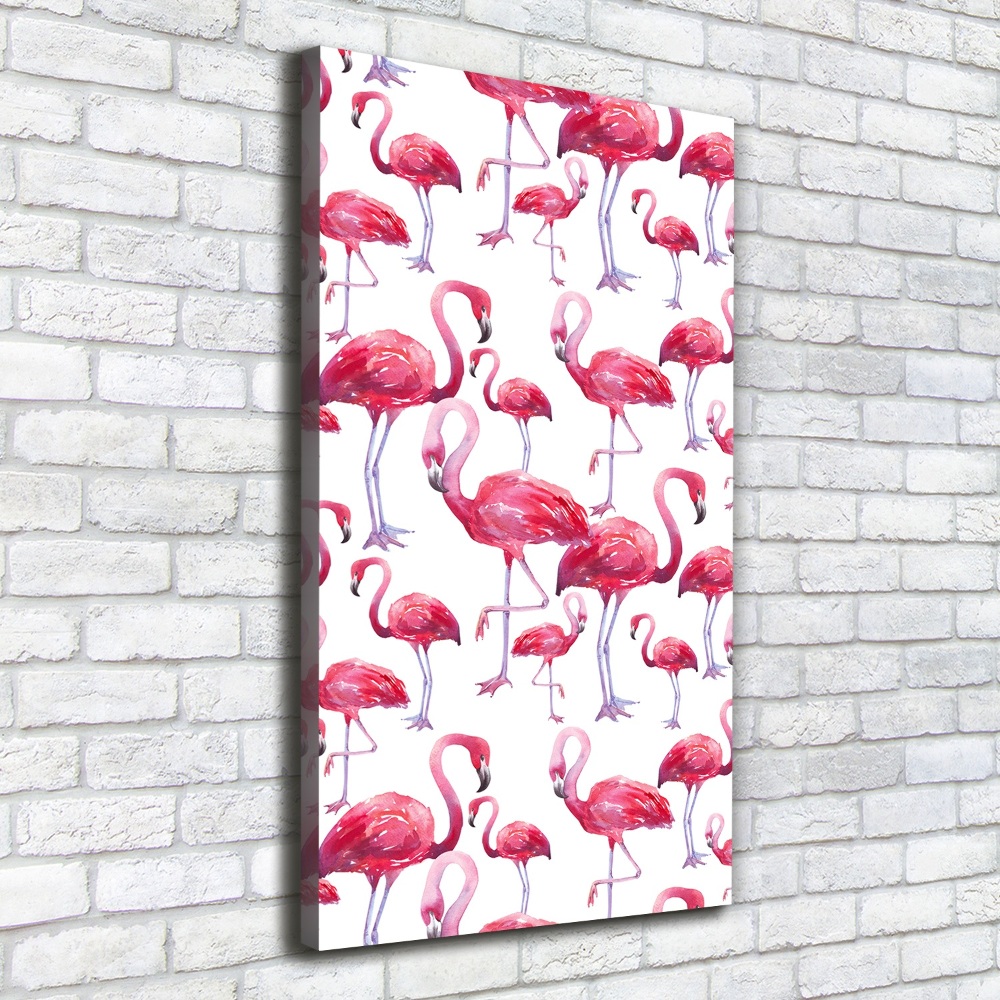 Picture canvas print Flamingos