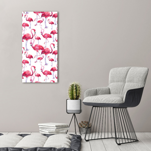 Picture canvas print Flamingos