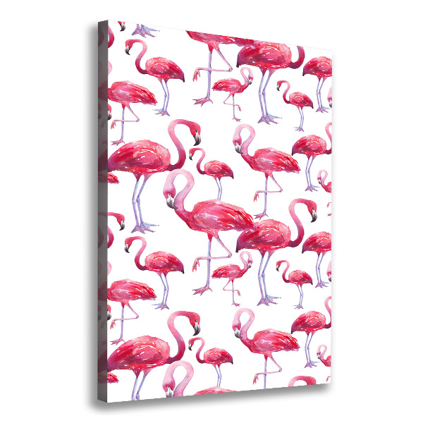 Picture canvas print Flamingos