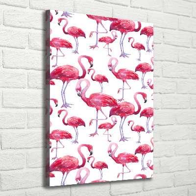 Picture canvas print Flamingos