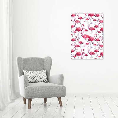 Picture canvas print Flamingos