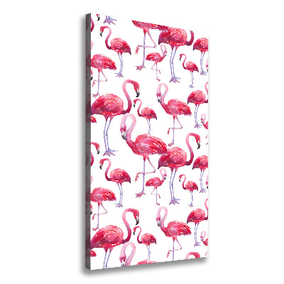 Picture canvas print Flamingos