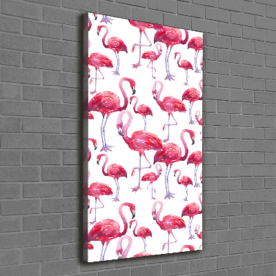 Picture canvas print Flamingos