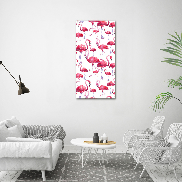 Picture canvas print Flamingos