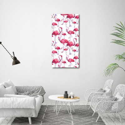 Picture canvas print Flamingos