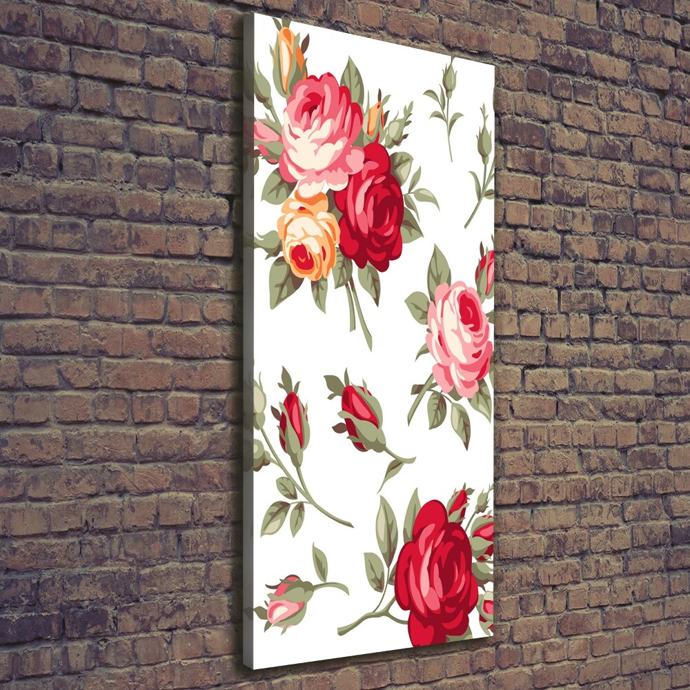 Wall art canvas large Wild Rose