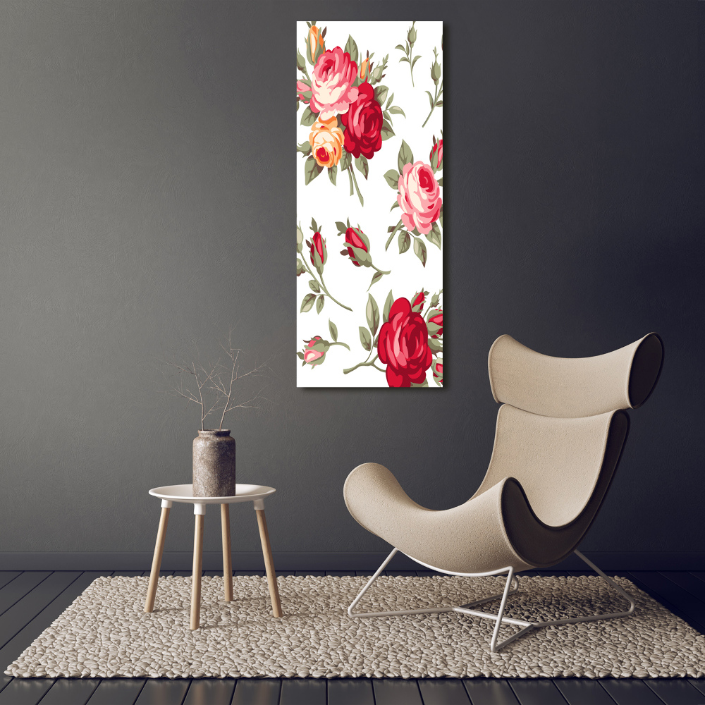 Wall art canvas large Wild Rose