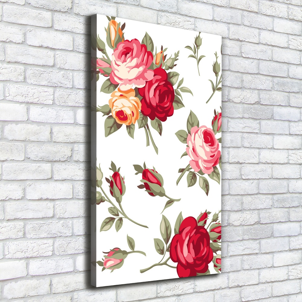 Wall art canvas large Wild Rose