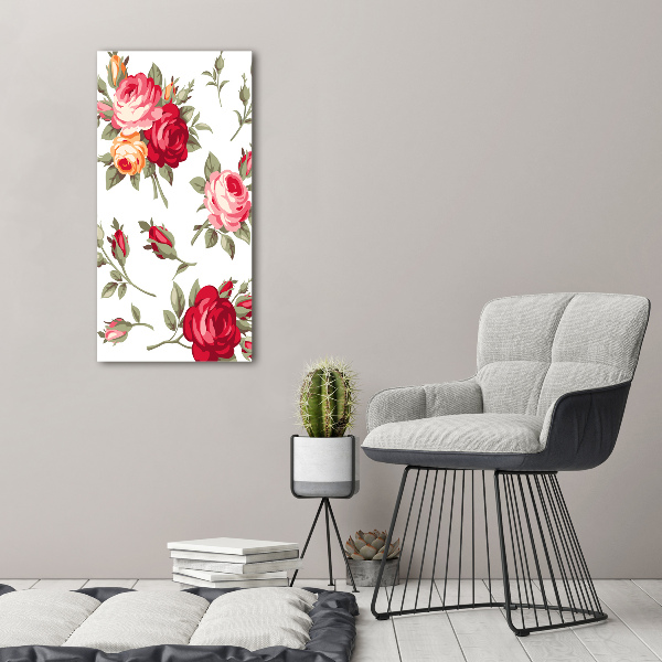 Wall art canvas large Wild Rose