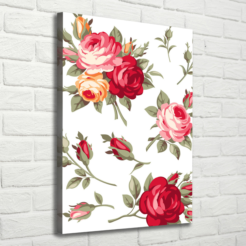 Wall art canvas large Wild Rose