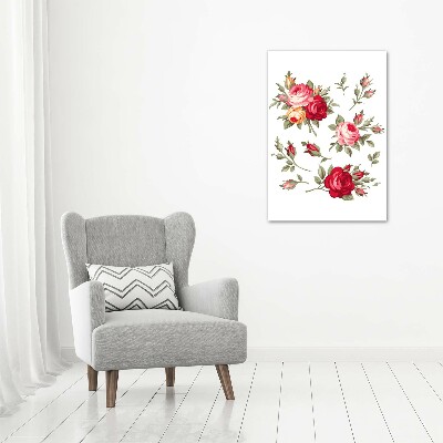 Wall art canvas large Wild Rose