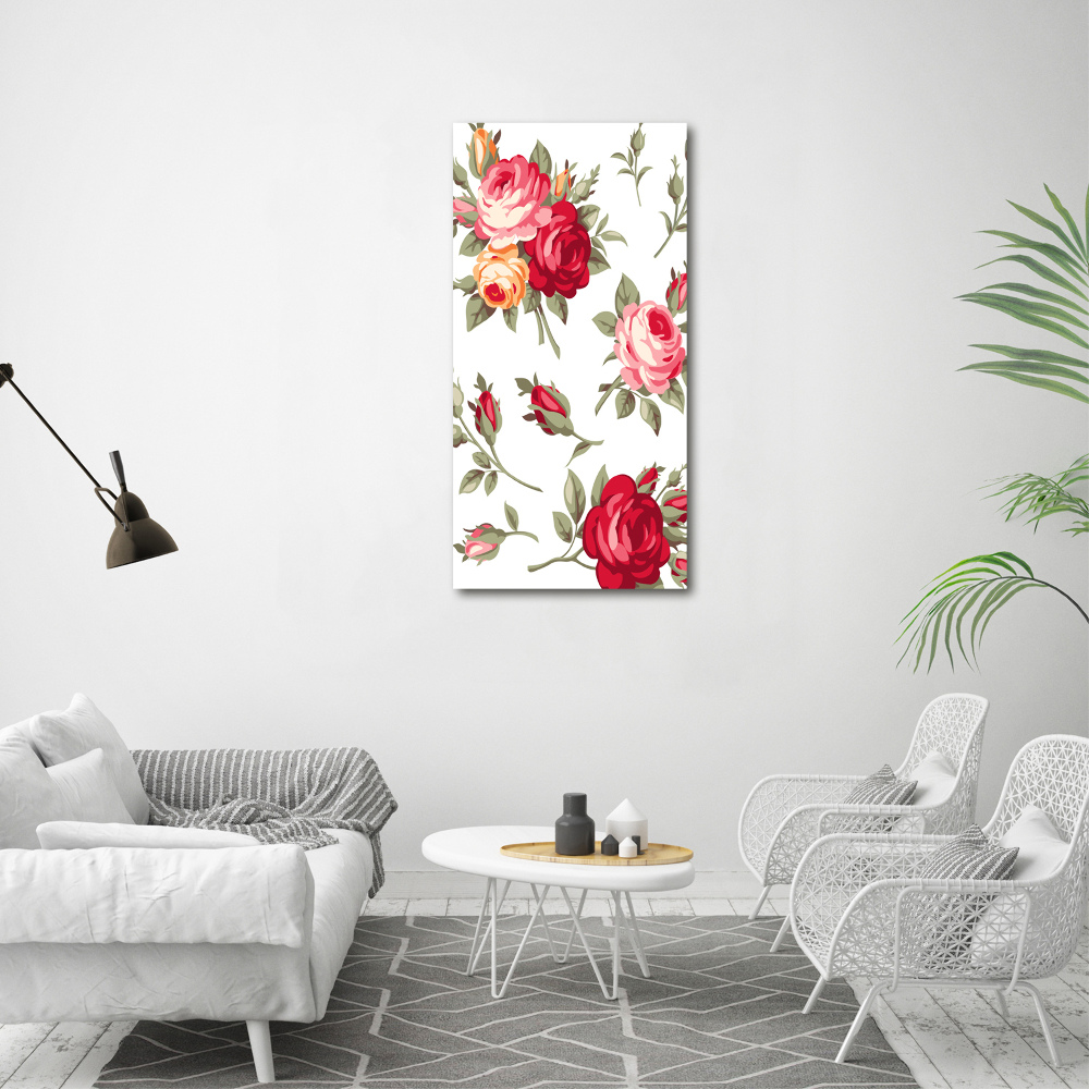 Wall art canvas large Wild Rose