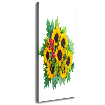 Large canvas wall art Bouquet of sunflowers