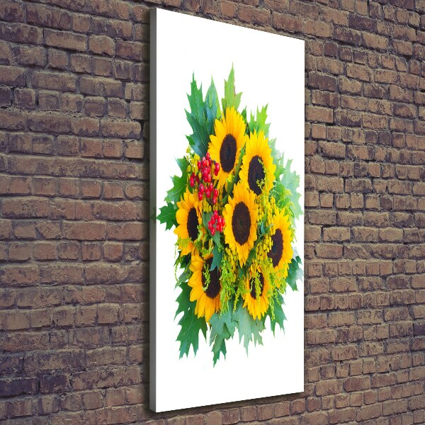 Large canvas wall art Bouquet of sunflowers