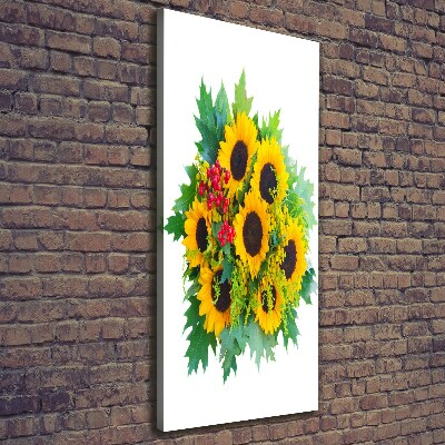 Large canvas wall art Bouquet of sunflowers