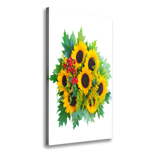 Large canvas wall art Bouquet of sunflowers