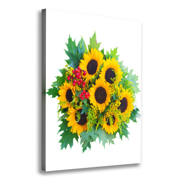 Large canvas wall art Bouquet of sunflowers