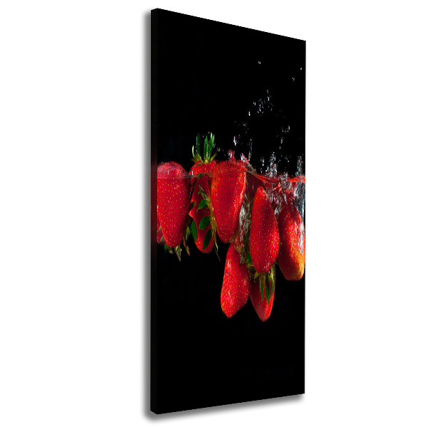 Large canvas wall art Strawberries in water